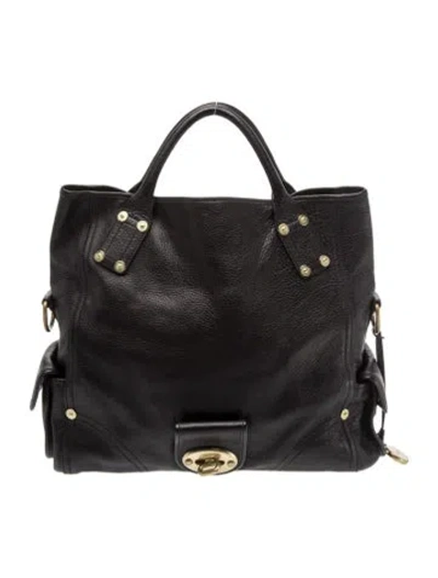 Pre-owned Mulberry Leather Top Handle Bag In Black