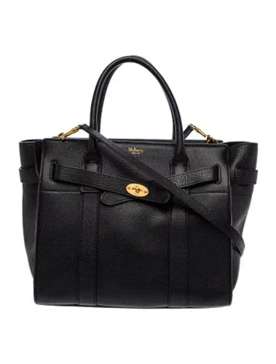 Pre-owned Mulberry Leather Top Handle Bag In Black