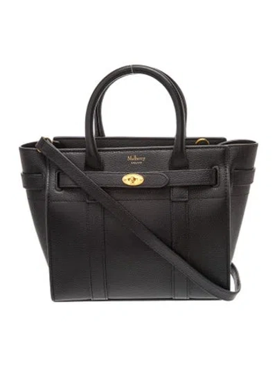 Pre-owned Mulberry Leather Top Handle Bag In Black