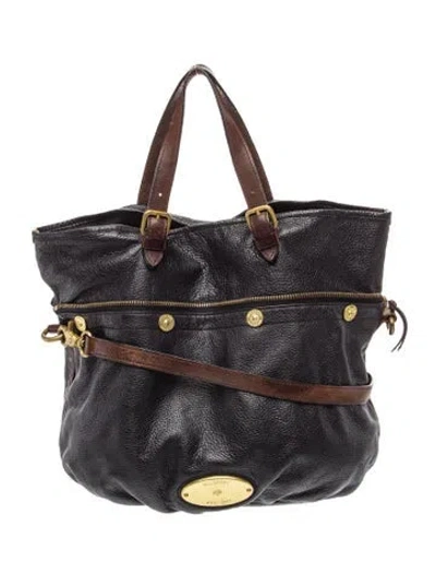 Pre-owned Mulberry Leather Top Handle Bag In Black