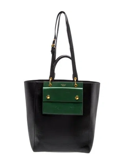 Pre-owned Mulberry Leather Top Handle Bag In Black