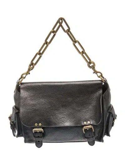 Pre-owned Mulberry Leather Top Handle Bag In Black