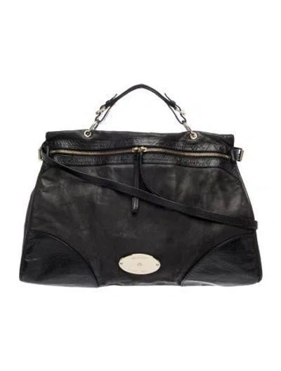 Pre-owned Mulberry Leather Top Handle Bag In Black