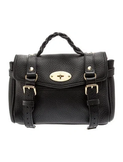 Pre-owned Mulberry Leather Top Handle Bag In Black