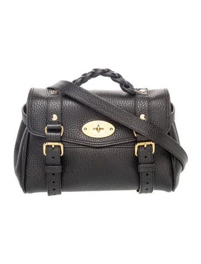 Pre-owned Mulberry Leather Top Handle Bag In Black