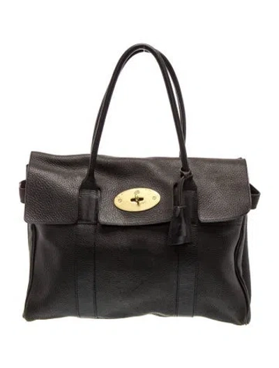 Pre-owned Mulberry Leather Top Handle Bag In Black