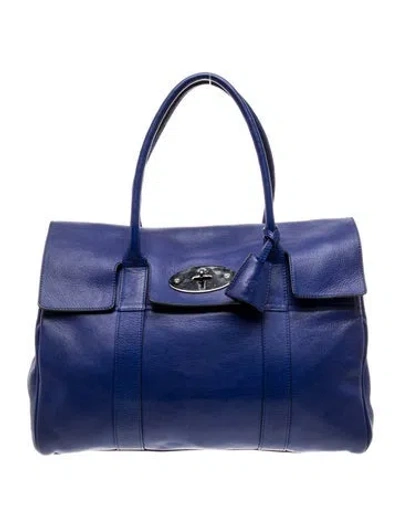 Pre-owned Mulberry Leather Top Handle Bag In Blue