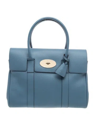 Pre-owned Mulberry Leather Top Handle Bag In Blue