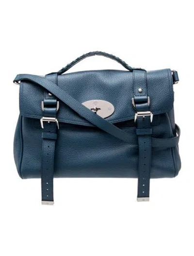 Pre-owned Mulberry Leather Top Handle Bag In Blue