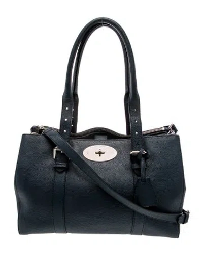 Pre-owned Mulberry Leather Top Handle Bag In Blue