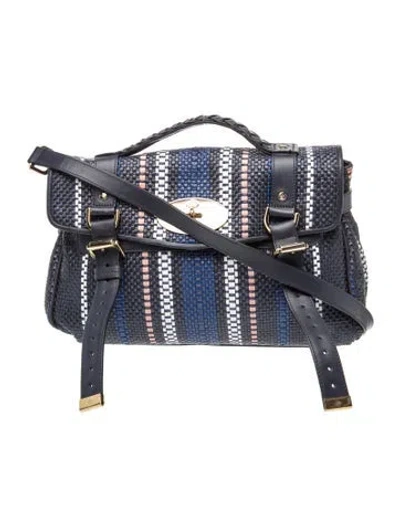 Pre-owned Mulberry Leather Top Handle Bag In Blue