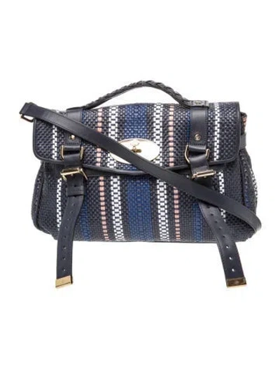 Pre-owned Mulberry Leather Top Handle Bag In Blue