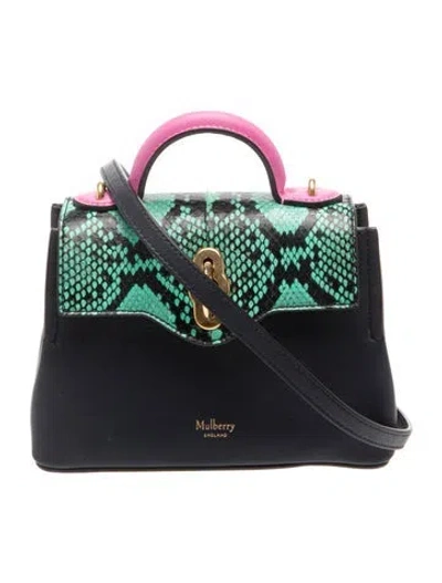 Pre-owned Mulberry Leather Top Handle Bag In Blue