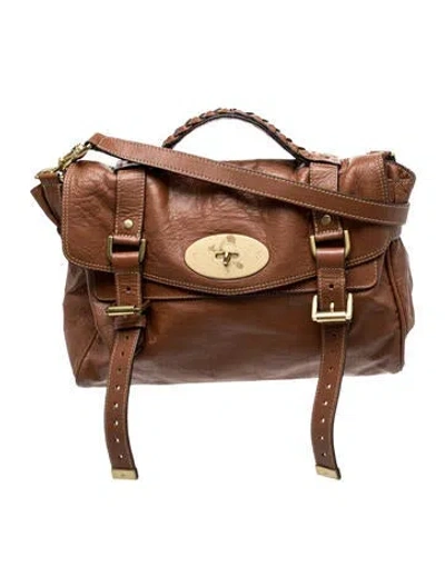 Pre-owned Mulberry Leather Top Handle Bag In Brown