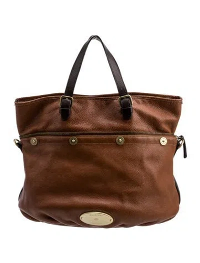 Pre-owned Mulberry Leather Top Handle Bag In Brown