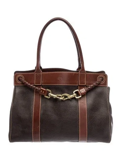 Pre-owned Mulberry Leather Top Handle Bag In Brown