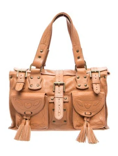 Pre-owned Mulberry Leather Top Handle Bag In Brown