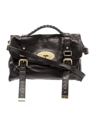 Pre-owned Mulberry Leather Top Handle Bag In Brown