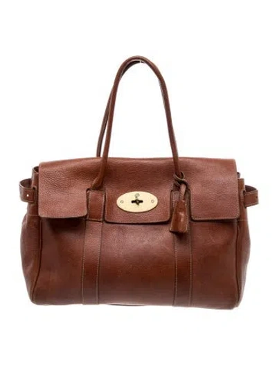 Pre-owned Mulberry Leather Top Handle Bag In Brown