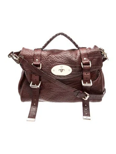 Pre-owned Mulberry Leather Top Handle Bag In Brown