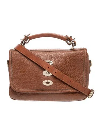 Pre-owned Mulberry Leather Top Handle Bag In Brown