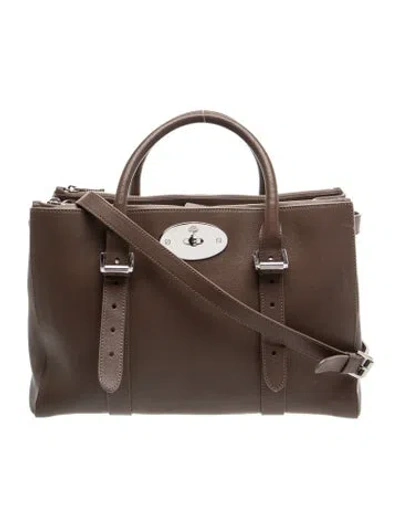 Pre-owned Mulberry Leather Top Handle Bag In Brown