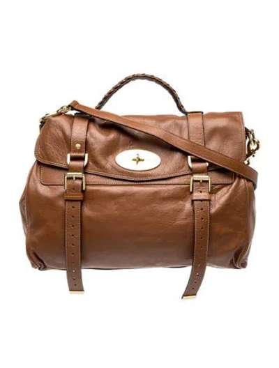 Pre-owned Mulberry Leather Top Handle Bag In Brown