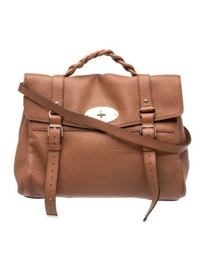 Pre-owned Mulberry Leather Top Handle Bag In Brown
