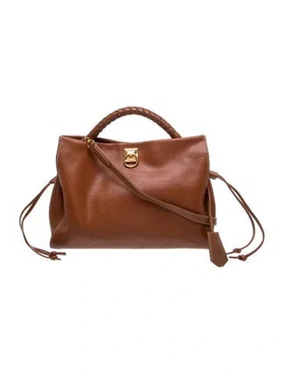 Pre-owned Mulberry Leather Top Handle Bag In Brown