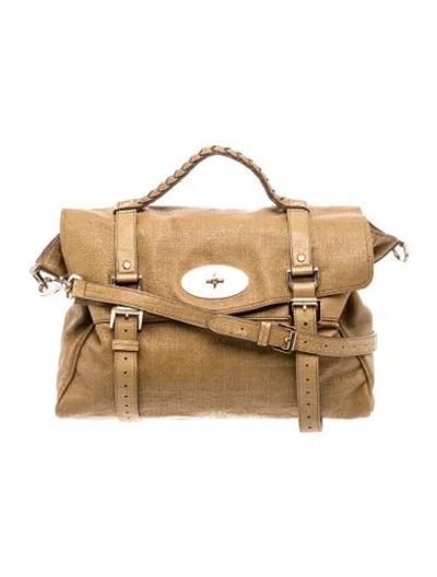 Pre-owned Mulberry Leather Top Handle Bag In Brown/neutrals