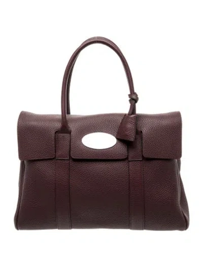 Pre-owned Mulberry Leather Top Handle Bag In Burgundy