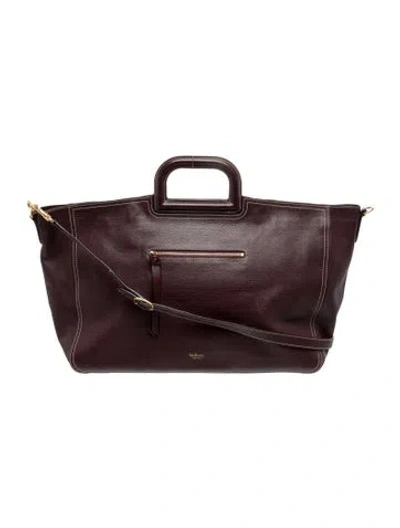 Pre-owned Mulberry Leather Top Handle Bag In Burgundy
