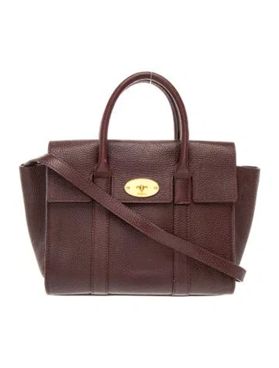 Pre-owned Mulberry Leather Top Handle Bag In Burgundy