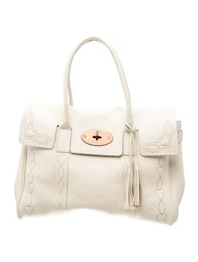 Pre-owned Mulberry Leather Top Handle Bag In Gold