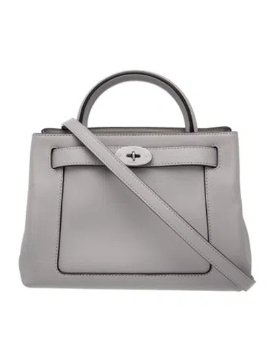 Pre-owned Mulberry Leather Top Handle Bag In Gray