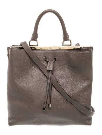 Pre-owned Mulberry Leather Top Handle Bag In Gray