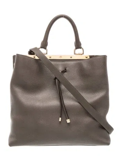 Pre-owned Mulberry Leather Top Handle Bag In Gray