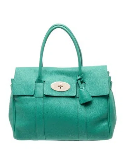 Pre-owned Mulberry Leather Top Handle Bag In Green