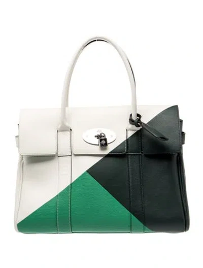 Pre-owned Mulberry Leather Top Handle Bag In Green