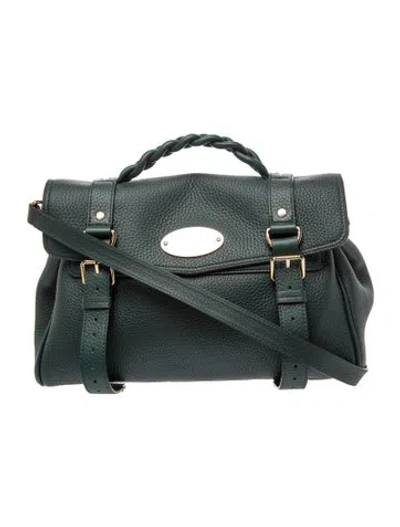 Pre-owned Mulberry Leather Top Handle Bag In Green