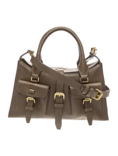 Pre-owned Mulberry Leather Top Handle Bag In Grey
