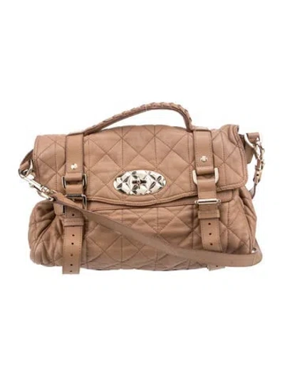 Pre-owned Mulberry Leather Top Handle Bag In Neutral