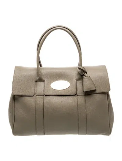 Pre-owned Mulberry Leather Top Handle Bag In Neutral