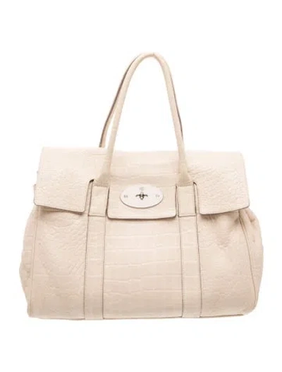 Pre-owned Mulberry Leather Top Handle Bag In Neutral