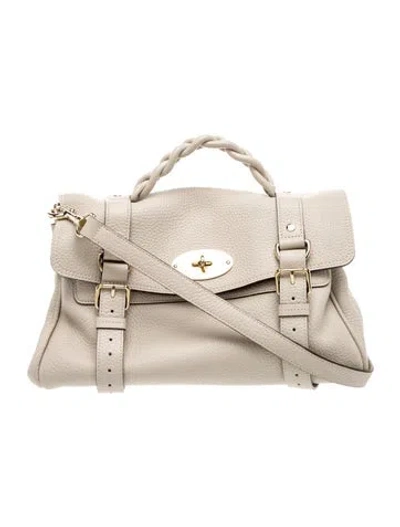 Pre-owned Mulberry Leather Top Handle Bag In Neutral