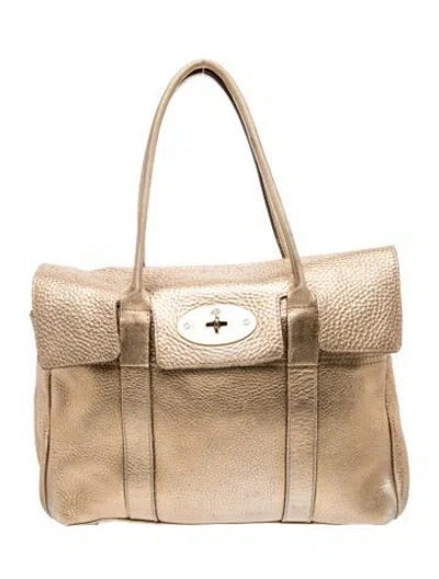 Pre-owned Mulberry Leather Top Handle Bag In Neutral