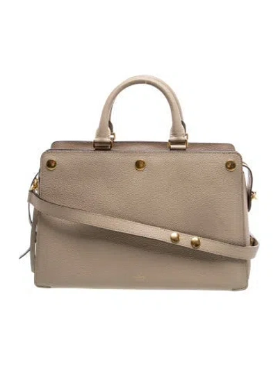 Pre-owned Mulberry Leather Top Handle Bag In Neutrals