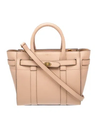 Pre-owned Mulberry Leather Top Handle Bag In Neutrals