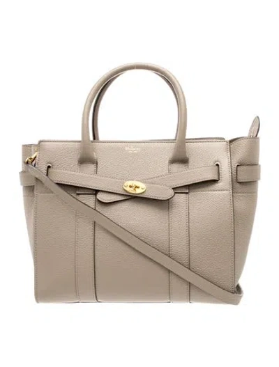 Pre-owned Mulberry Leather Top Handle Bag In Neutrals