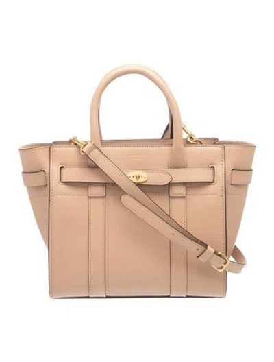 Pre-owned Mulberry Leather Top Handle Bag In Neutrals
